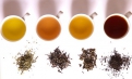 Чаи разной степени ферментации: зеленый японский, желтый китайский, «Улун» и черный индийский.