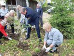 Свободненцы в память о павших на Второй мировой войне солдат высадили деревья в новом сквере