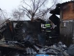 В амурском селе сгорела пристройка к дому