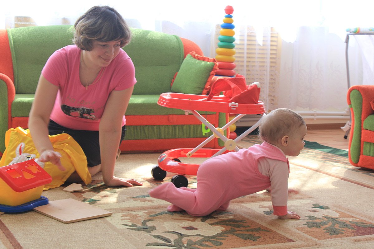 Самому маленькому воспитаннику «Золотой рыбки» — 5 месяцев.