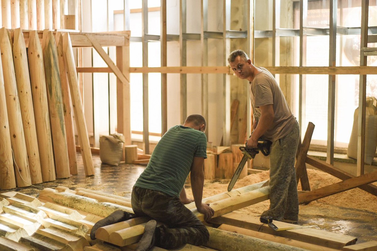 Деревянная крепость появится в музейном зале во всей красе к началу декабря.