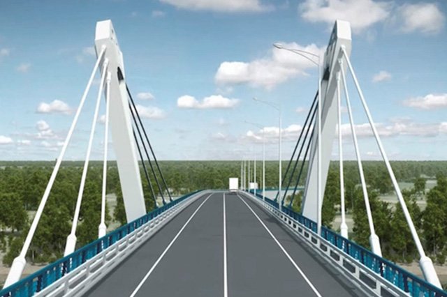 Строительство моста через Амур в 2019 году Строительство моста через Амур в 2019 году