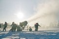 Площадь Ленина обстреляли из снежной пушки