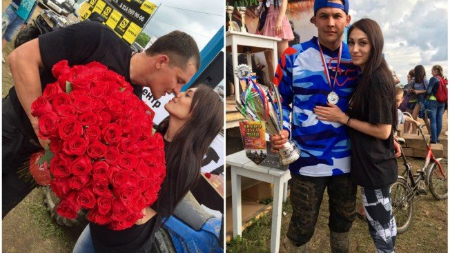 Свободненский гонщик на финише ралли подарил любимой 151 розу и сделал предложение