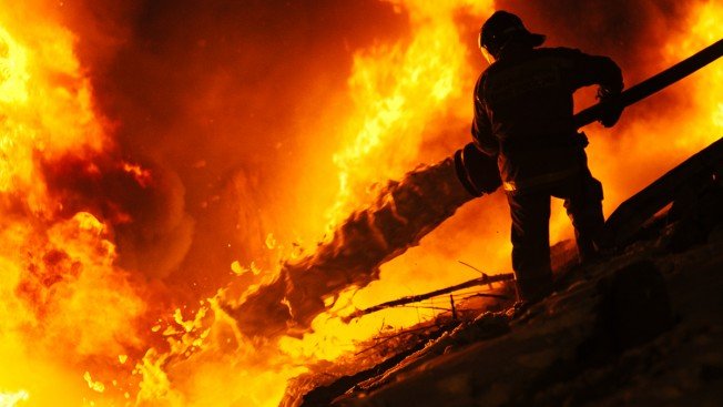 Тушение палов под Благовещенском Амурской области