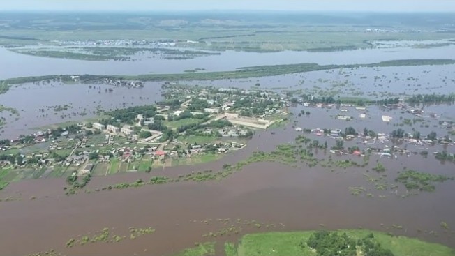 Паводок топит село Марково в Приамурье. 25 июня 2021 года