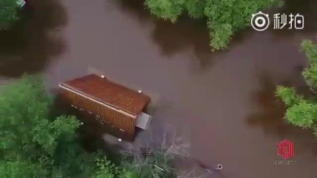 Паводок на Амуре затопил прибрежные районы китайского Хэйхэ