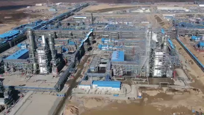 Пожар на строящемся Амурском газоперерабатывающем заводе
