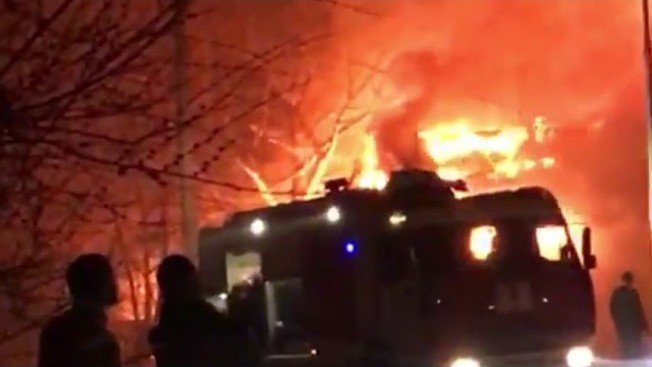 Пожар в Благовещенске на ул. Новая