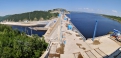 Так выглядит Бурейская ГЭС со смотровой площадки на гребне плотины.