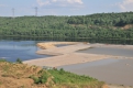 На створе Нижне-Бурейской ГЭС отсыпают перемычки котлована.
