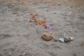 Растерзанную кошку малыши похоронили на детской площадке.