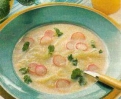 Картофельный суп с редисом.