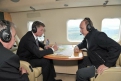 Во время полета губернатор Олег Кожемяко рассказал президенту о ситуации  в регионе.