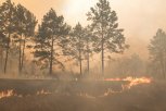 Тушение природного пожара в Бурейском округе осложняет гористая местность