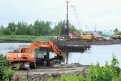 На реке Уркан заканчивают установку опор нового моста