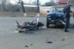 В Благовещенске произошла первая в этом сезоне серьезная авария с мотоциклистом