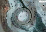 Мистический ледяной круг образовался на реке в Китае (видео)