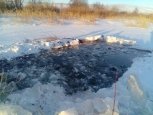 Бульдозер провалился под лед в карьере возле села Благовещенского района