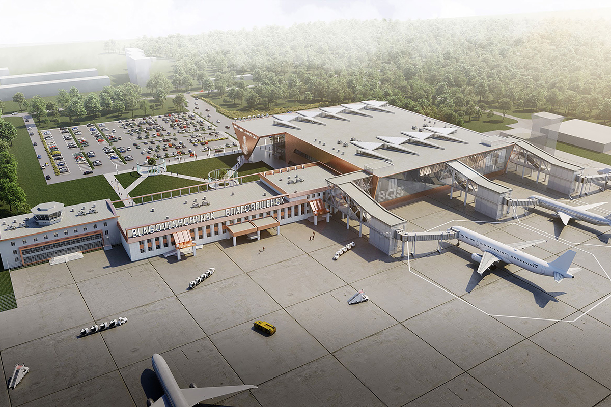 Архитектурная концепция аэропорта Благовещенск. Фото: amurobl.ru