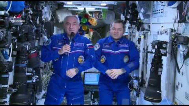Космонавты с МКС поздравили Циолковский с Новым годом